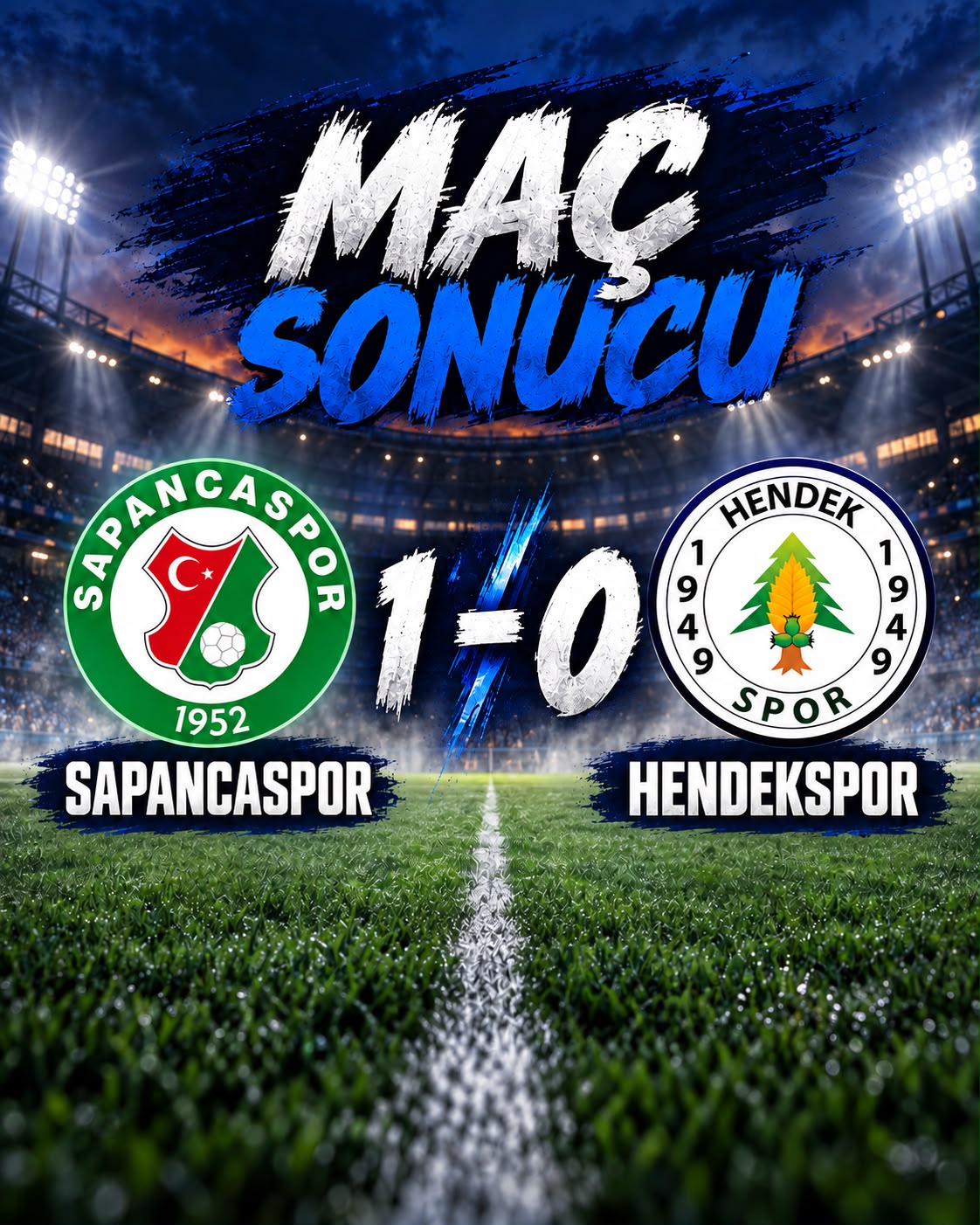 Sapancaspor 1-0 Hendekspor